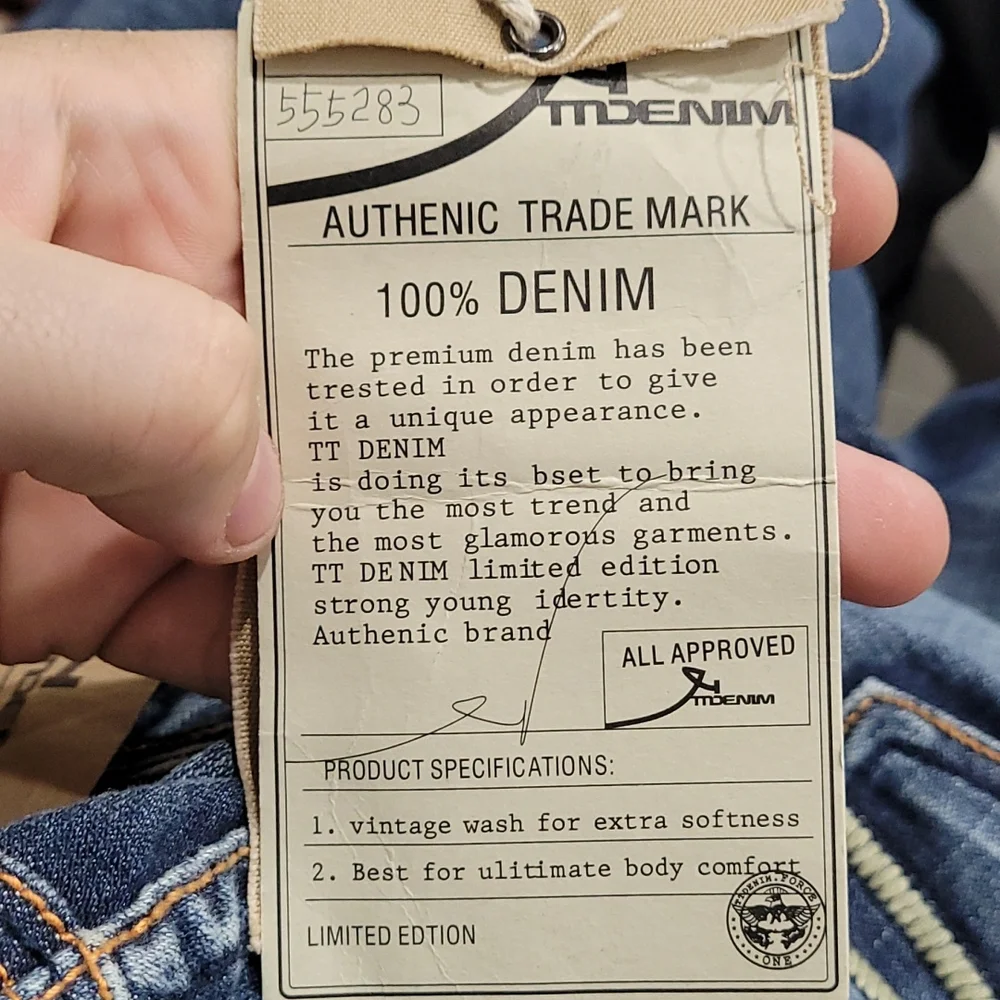 NEW RARE Men's TTDENIM 32 SIZE JEANS ๐ - Picture 8 of 8